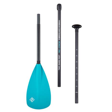 Two Bare Feet 3 Piece Fibreglass Hybrid SUP Paddle - Teal £39.99